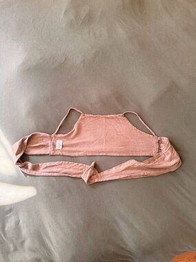 Light brown Reversible Wrap Crop Top